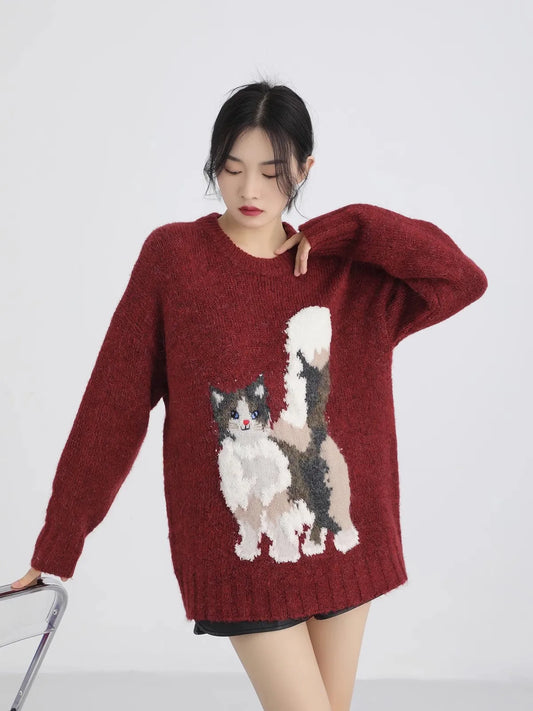 Oversize Cute Rabbit Sweater Autumn Winter