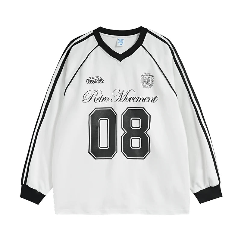Graphic Football Jersey Loose Fit Shirt