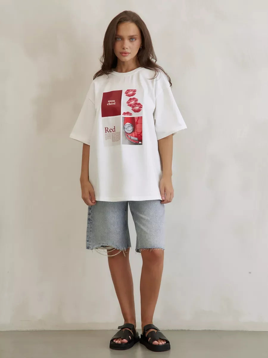Hot Girl Y2K Design Printed T-Shirt