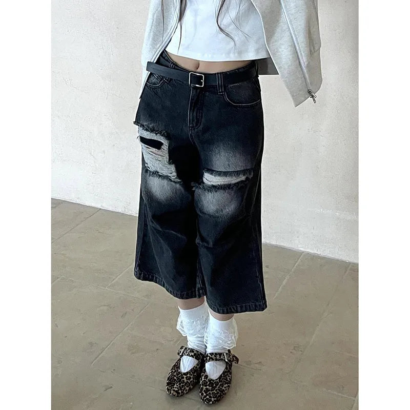Vintage High Waisted Black Denim Jeans