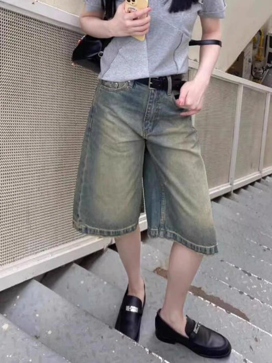 Chic High Waist Denim Shorts