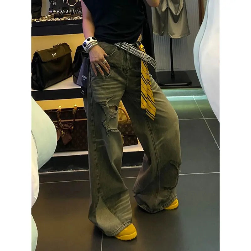 Baggy High Waist Black Denim Jeans