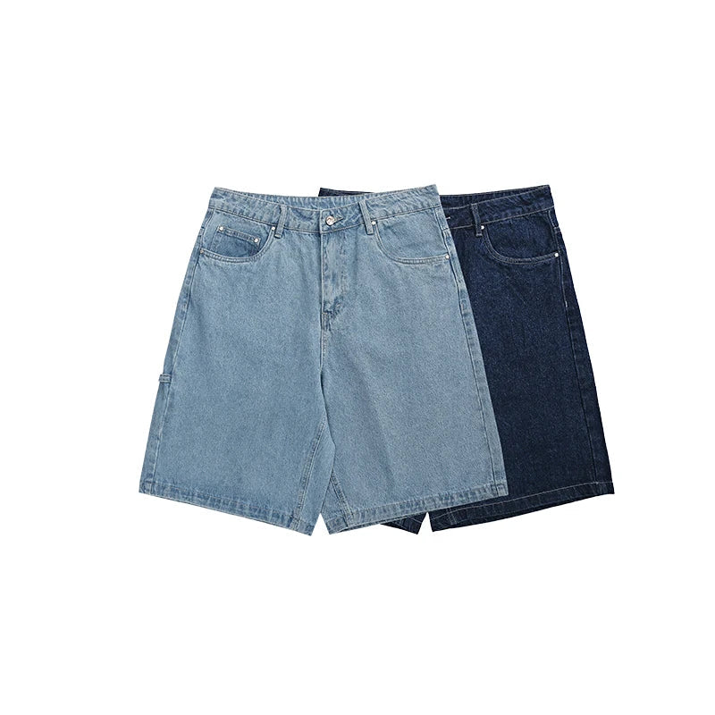 Vintage Loose Straight Washed Denim Shorts
