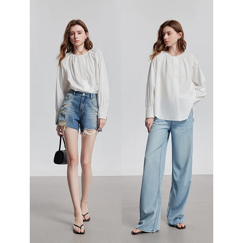 Lyocell Cotton Round Neck Doll Shirt
