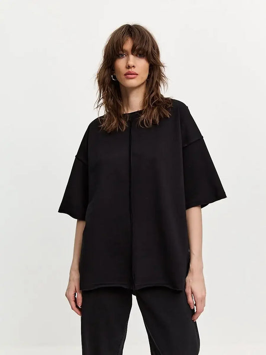 Soft Pink Oversized Cotton Women's T-Shirt