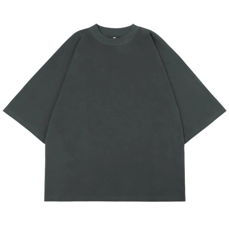 Heavyweight Distressed Boxy Cropped T-Shirt