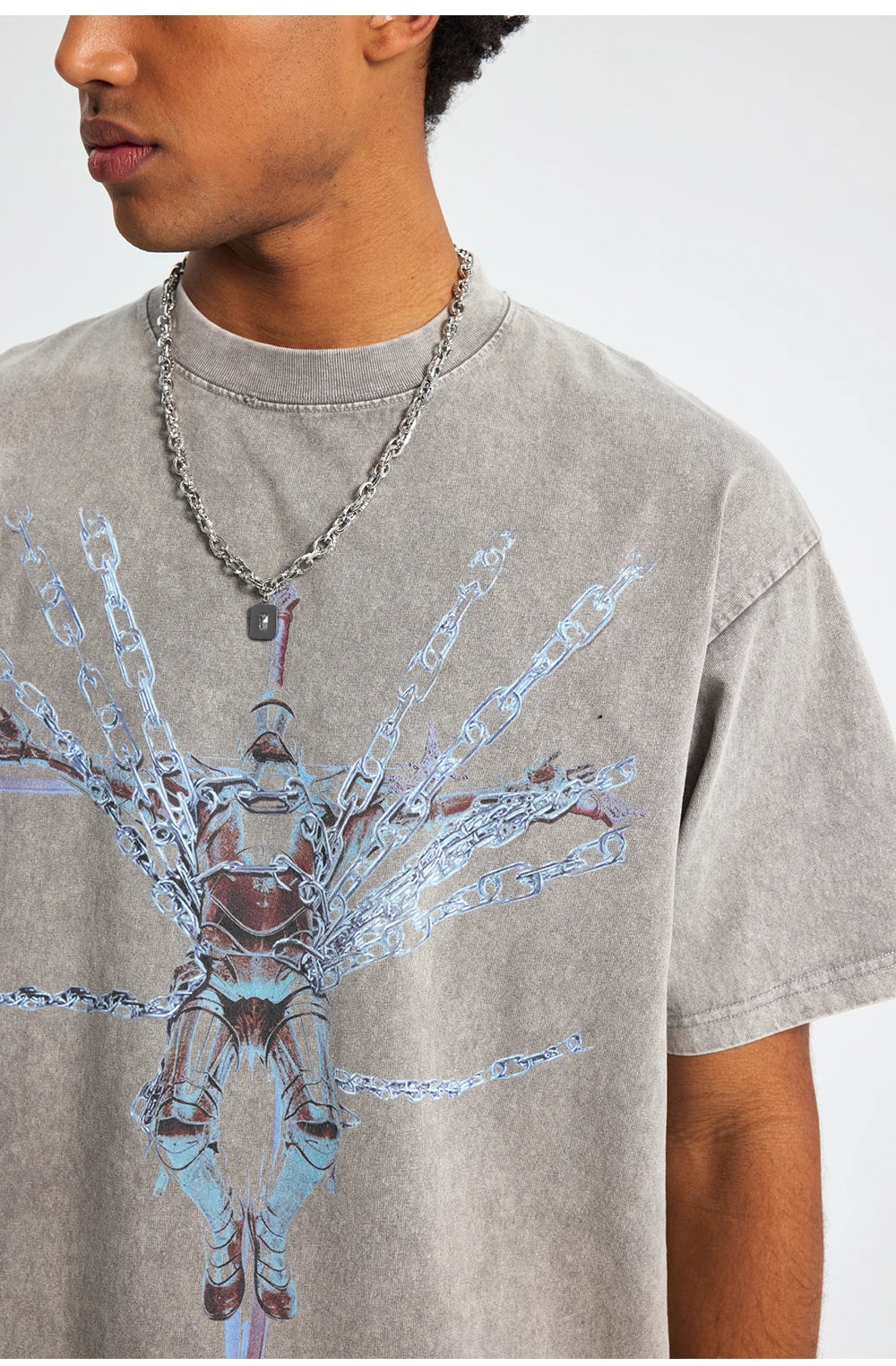 Retro Vintage Washed Oversized Goth T-Shirt