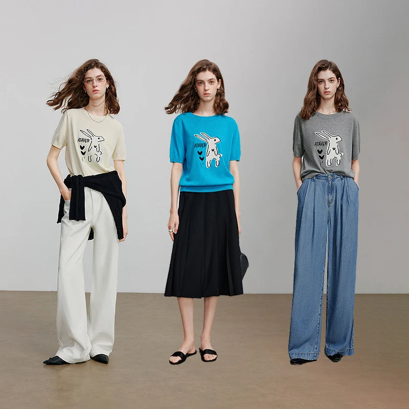 Chic Knit Short Sleeve T-shirt