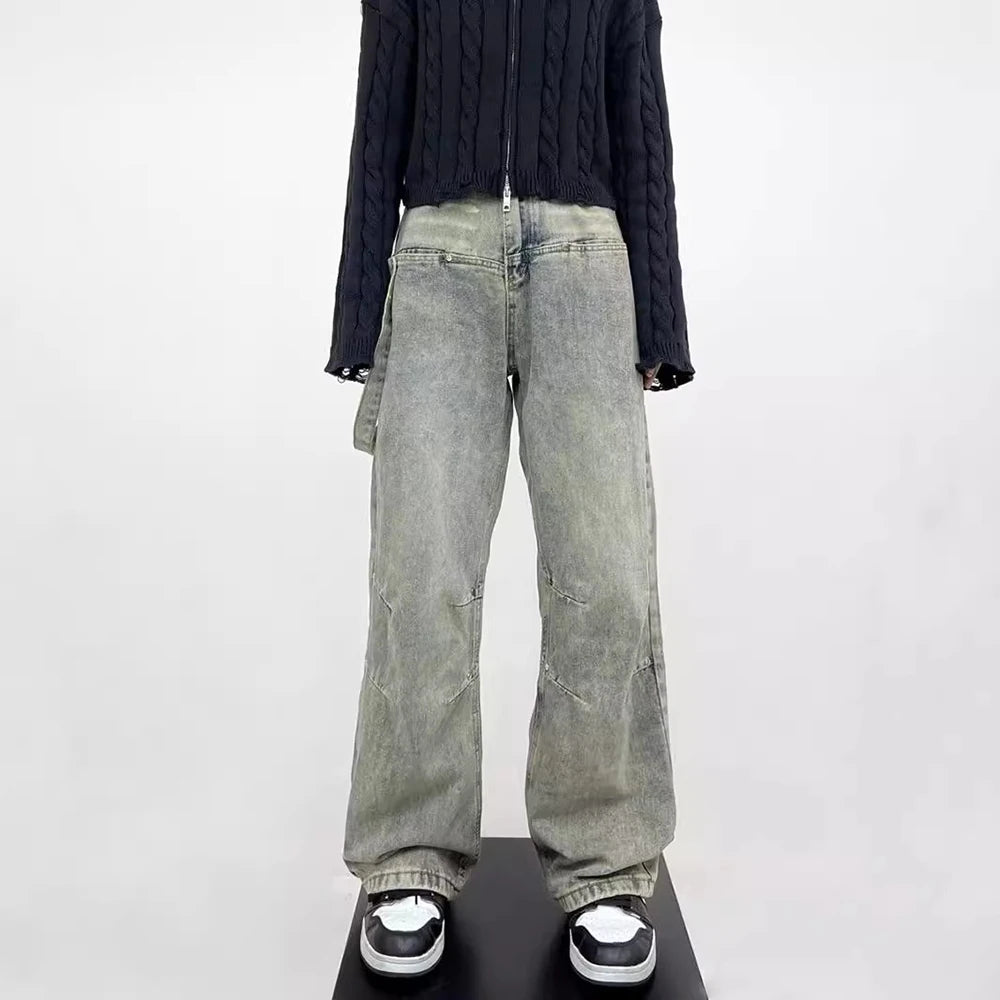 Vintage Yellow Mud Worn Workwear Jeans