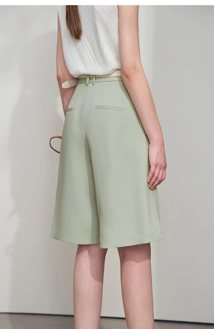 Amii Minimalist Wide Leg Shorts