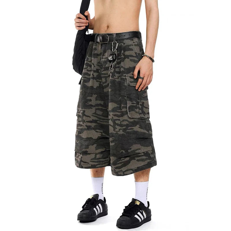 Vintage Camouflage Cargo Jeans Denim