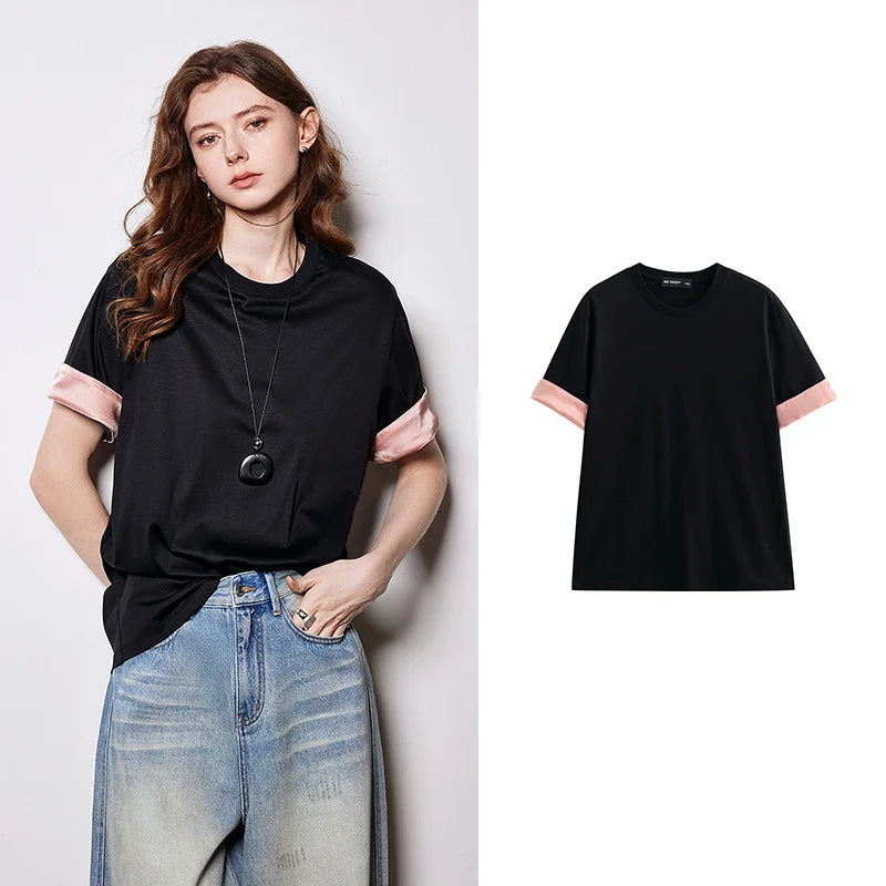 Silk Chinese Style Short Sleeve T-Shirt