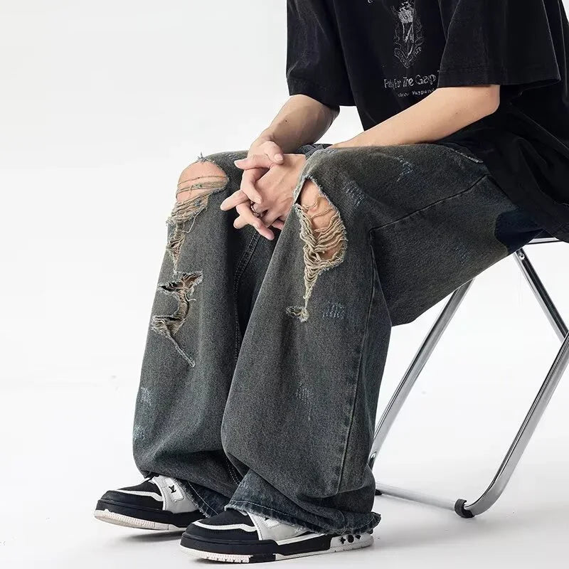 Vintage Wide Leg Denim Jeans
