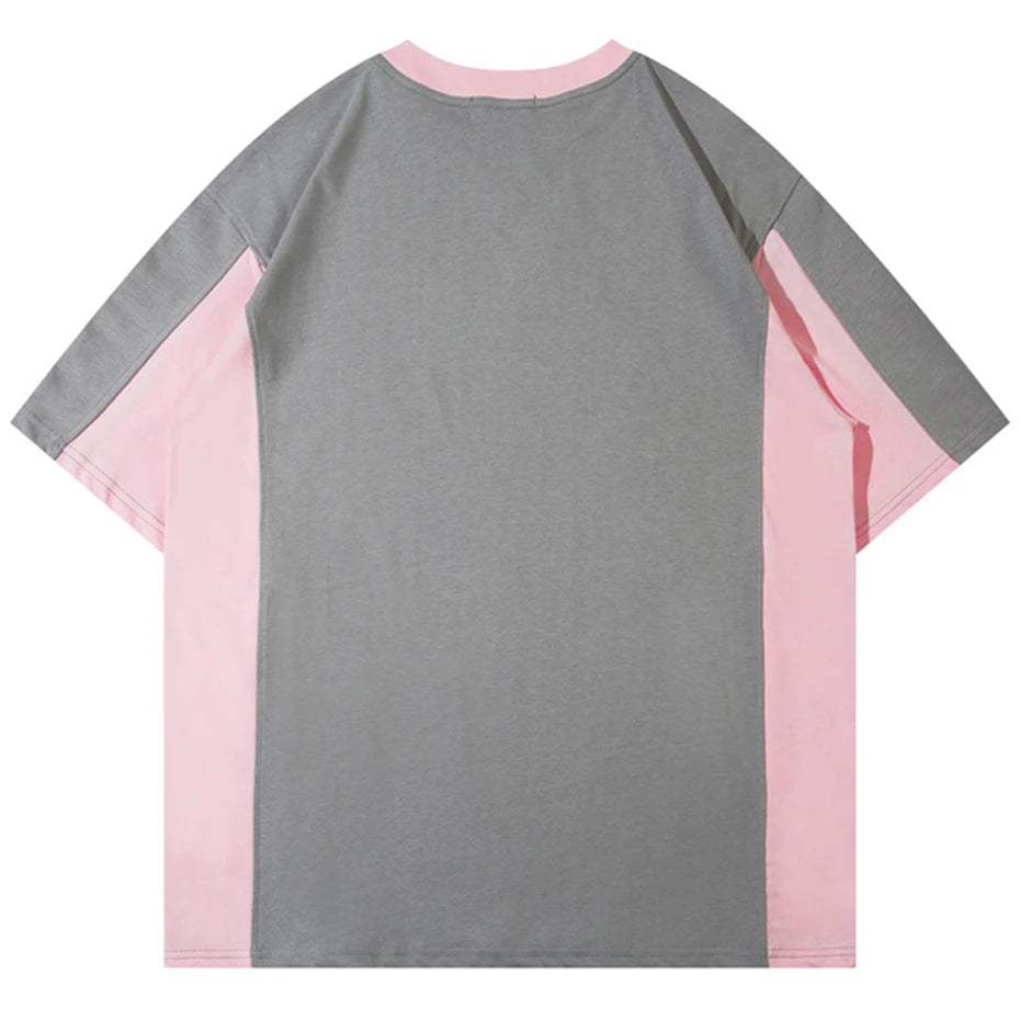 Oversized Patchwork Hip Hop T-Shirt