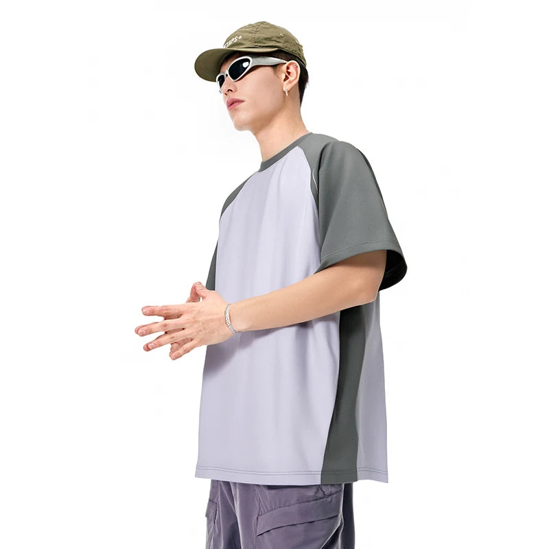 Breathable Quick Dry Color Block T-Shirt