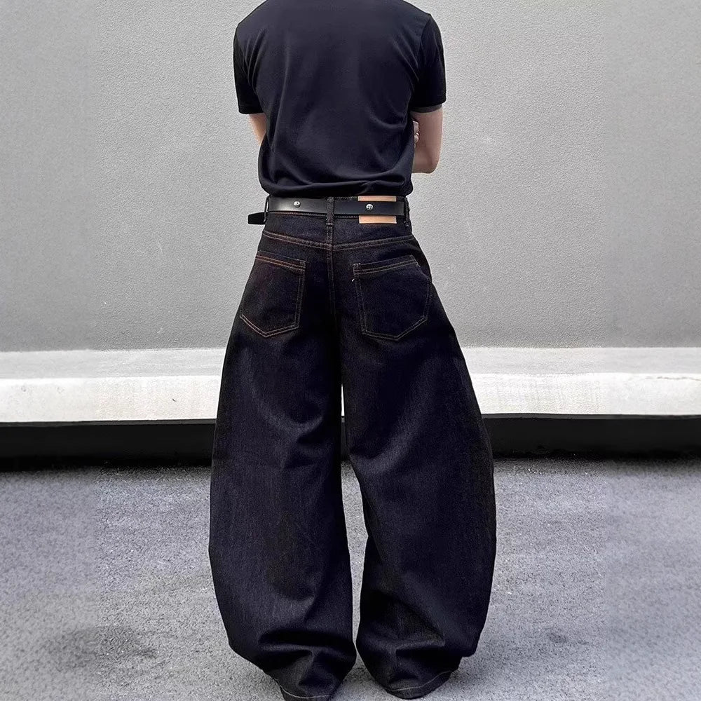 Retro Y2K Pocket Decoration Loose Jeans