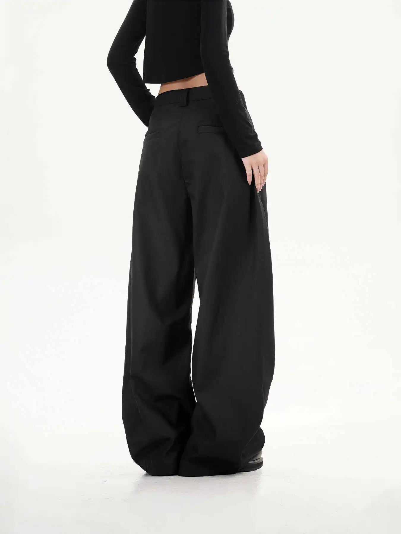 Vintage Black Goth Oversize Wide Pants