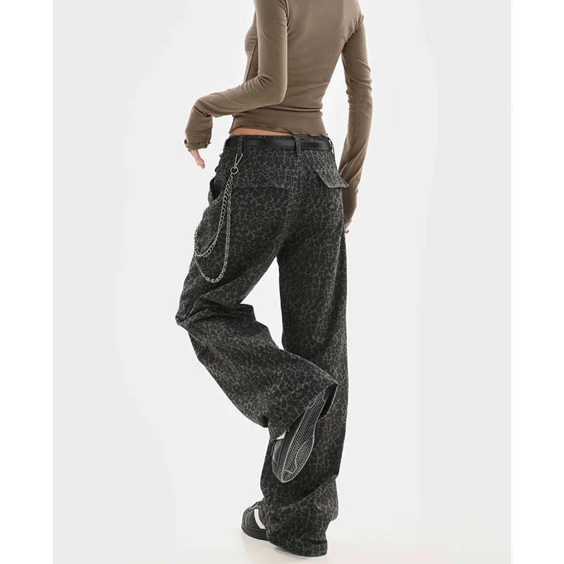 Retro Wide Leg Baggy Black Jeans