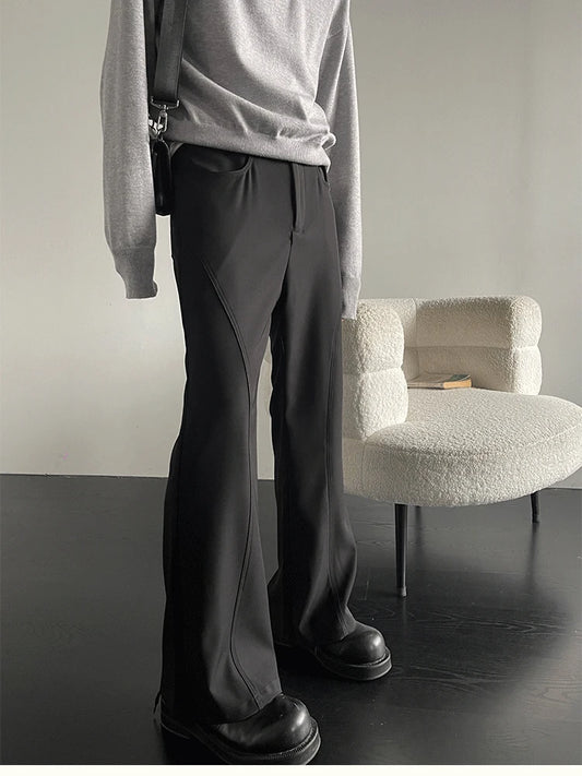 Black Flare High Waist Casual Pants