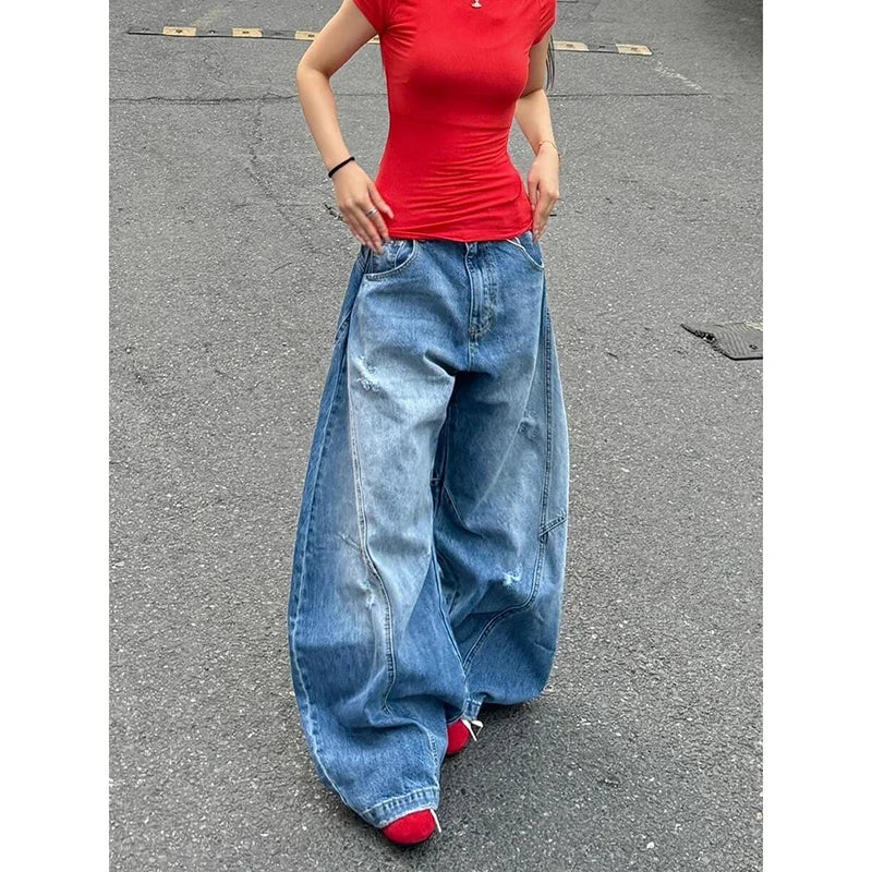Vintage Oversize Y2K Blue Denim Jeans