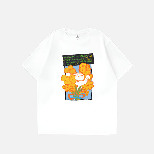 Vibrant Floral Print Oversized T-Shirt