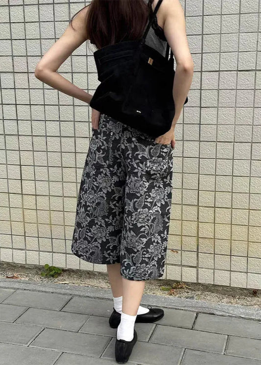 Retro High Waist Denim Shorts