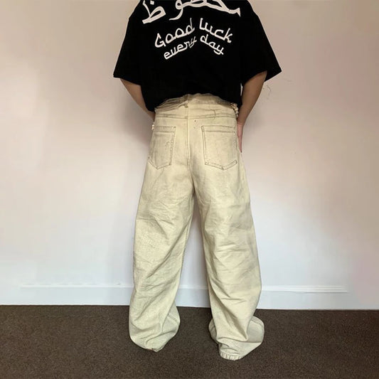 Retro American Loose Straight Jeans