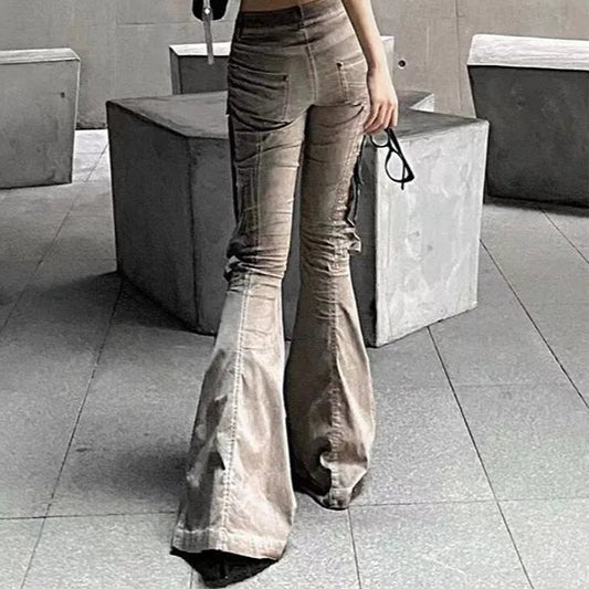 Vintage Loose Fit Khaki Denim Jeans