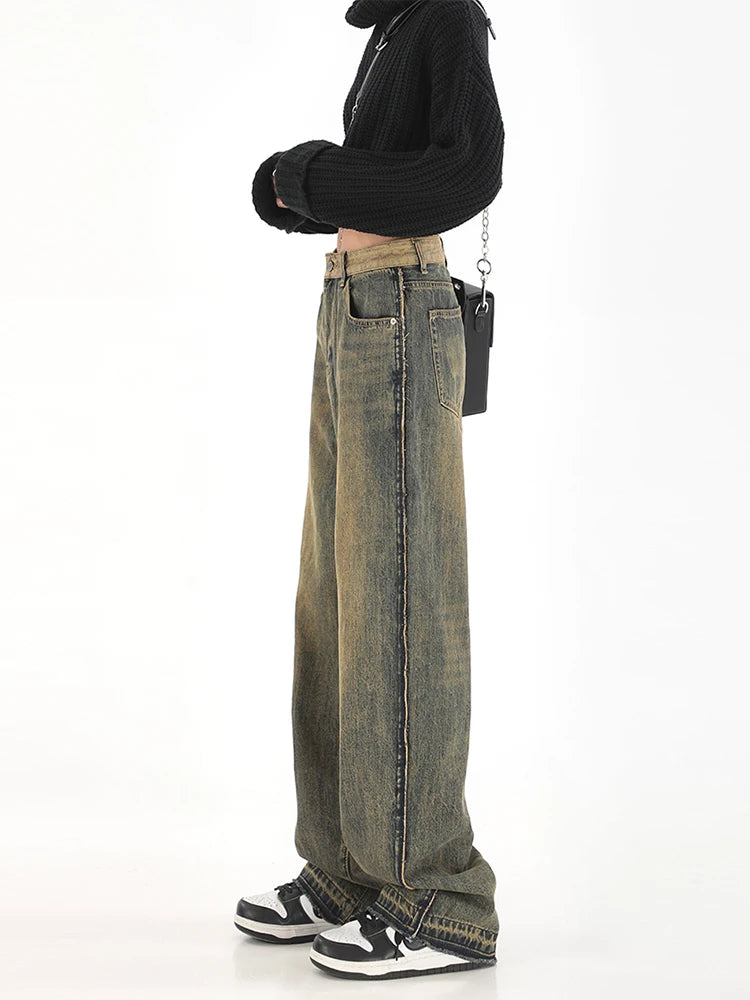 Vintage Black Y2K High Waisted Jeans