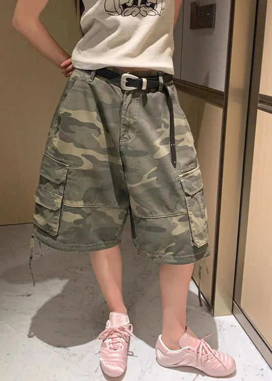 Camouflage Vintage Wide Leg Shorts