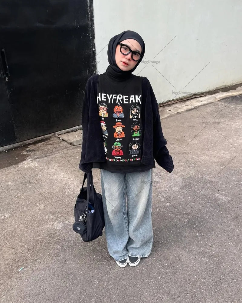 Cartoon Pattern Loose Casual T-Shirt
