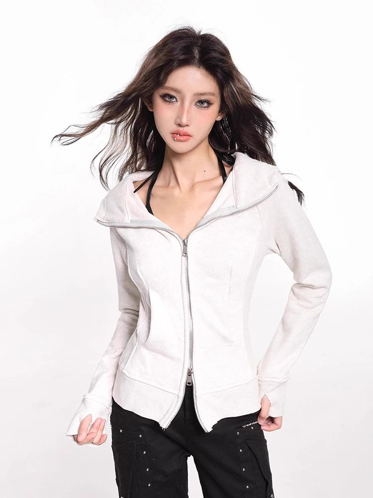 Cozy Zip-Up Hooded Cardigan Jacket