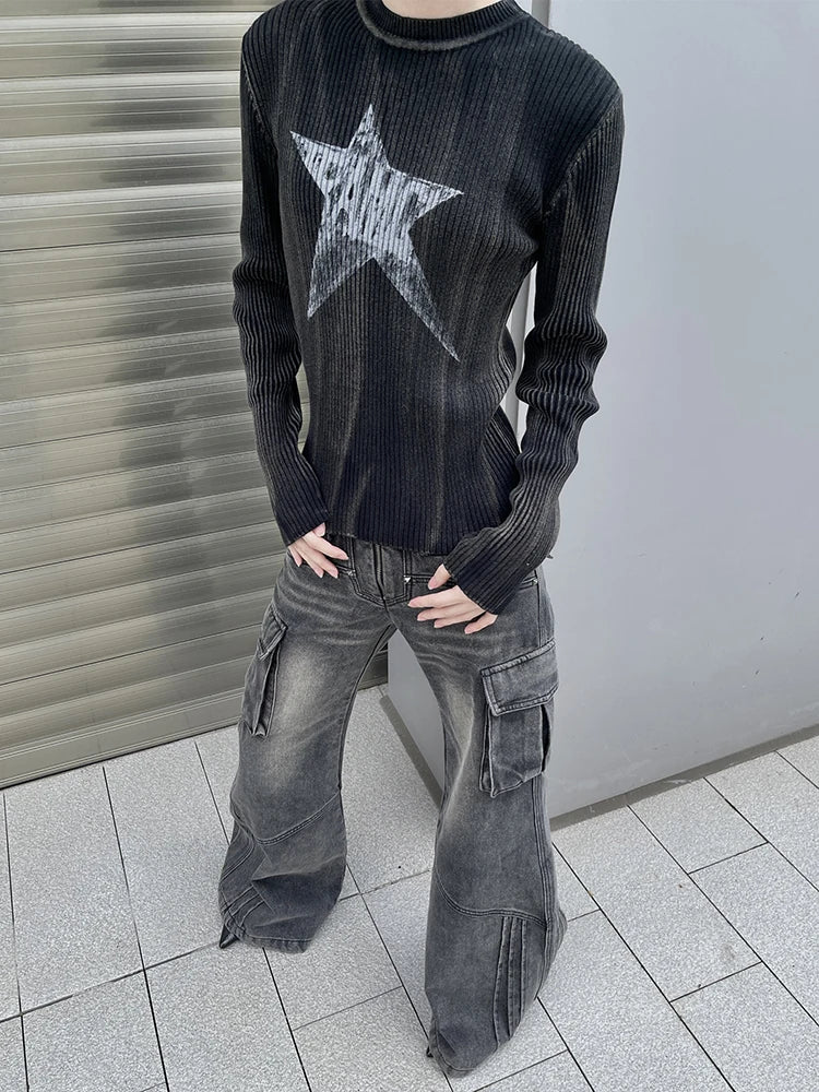 Retro Stars Long Sleeve Sweater