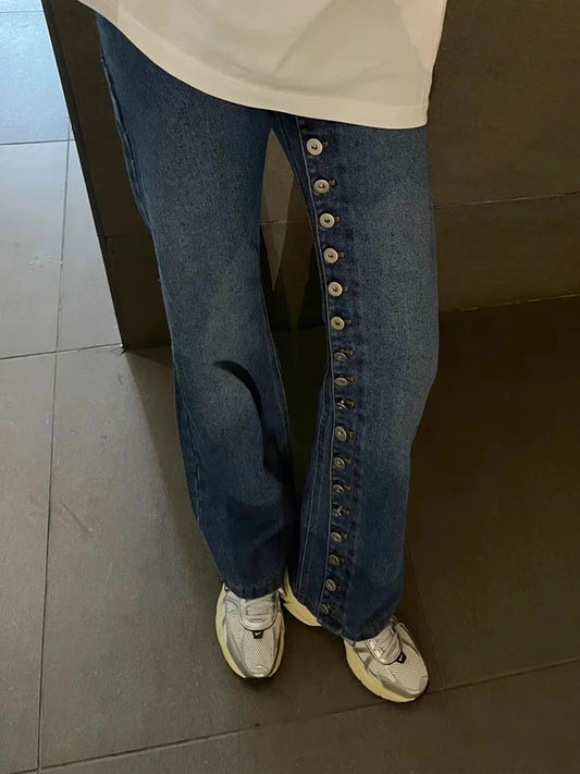 Retro High Waisted Wide Leg Jeans