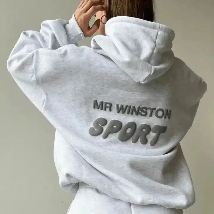 Chamois Leather Oversize Hooded Sweatshirt