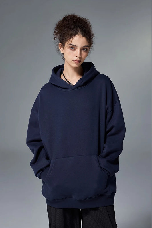 Premium Minimalist Solid Color Fleece Hoodie