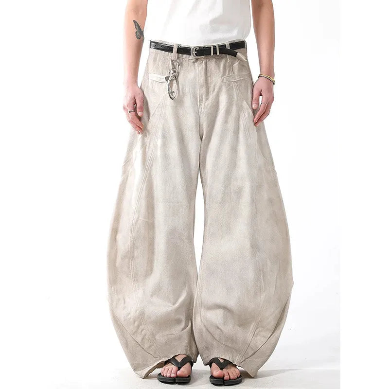 Faded Vintage Wide Leg Jean Trousers