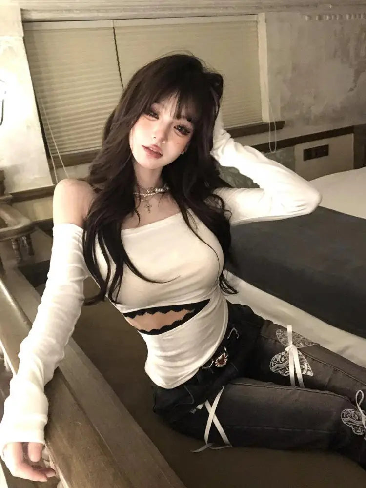 Vintage Gothic Graphic Long Sleeve T-Shirt