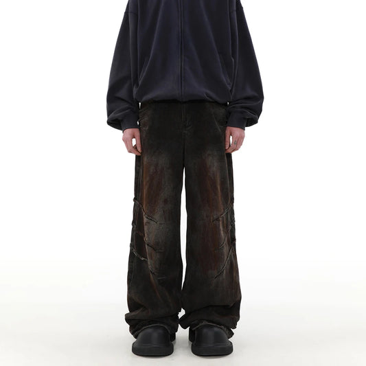 Vintage Wide Leg Brown Denim Jeans