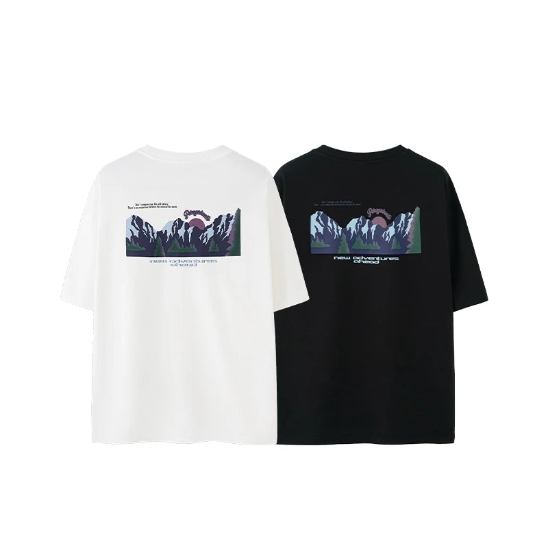 Mountain Graphic Oversize Casual T-Shirt