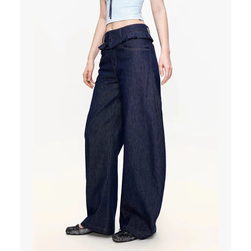 Washed High Waist Black Denim Jeans