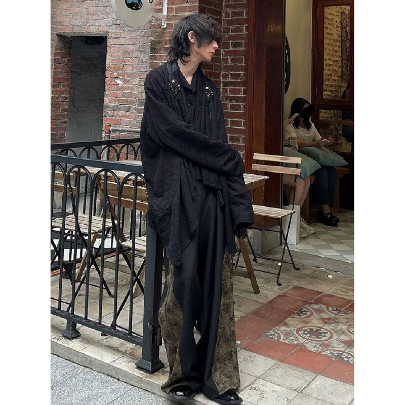 High Waist Button Bell Bottoms Pants