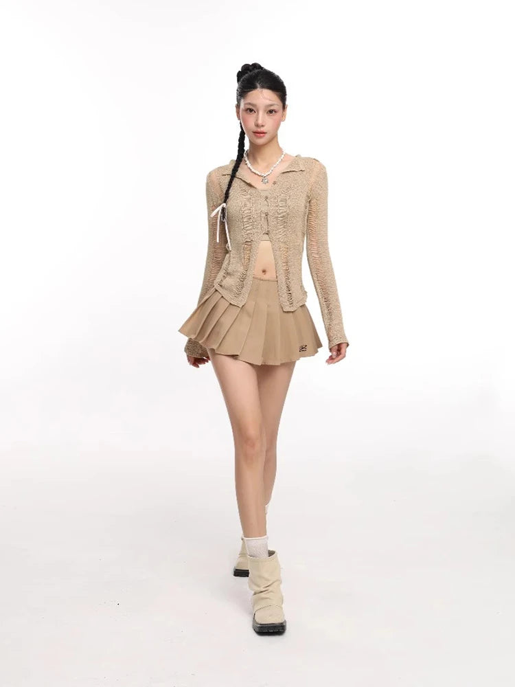 Chic Solid Color Knitted Sweater