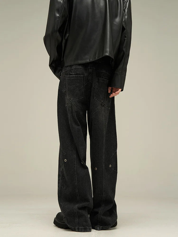 Vintage American Style Baggy Wide Jeans