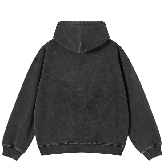 Oversized Black Graphic Hoodie Sweatshirt