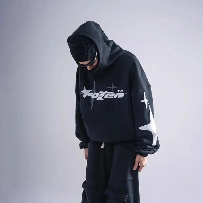 Bold Oversized Gothic Bubble Letter Hoodie