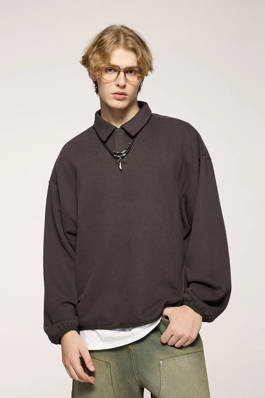 Premium Cozy Velvet Quarter Zip Sweatshirt