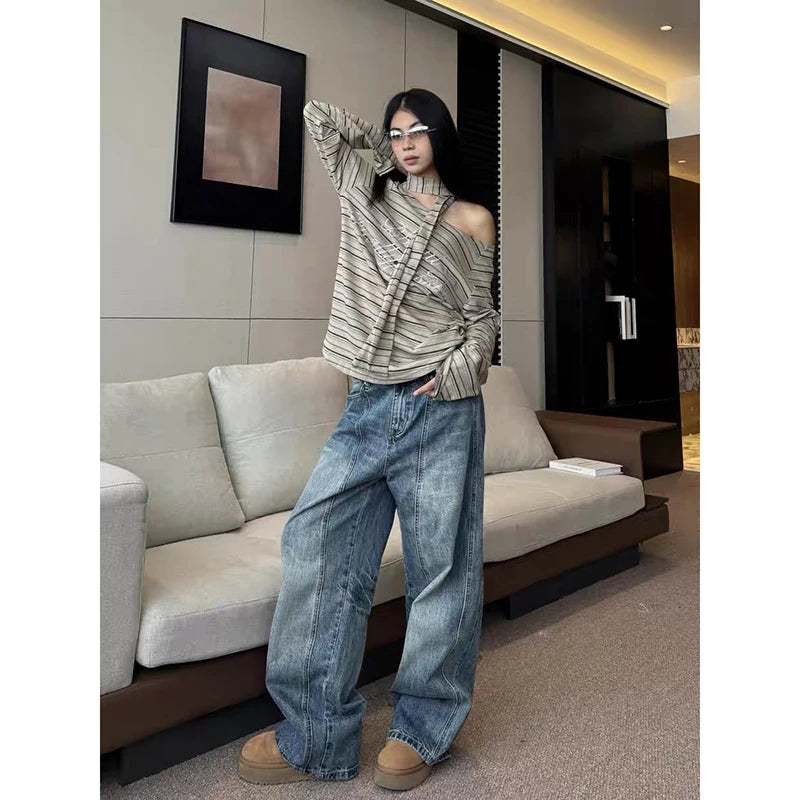 Vintage Blue Y2K Baggy Denim Jeans