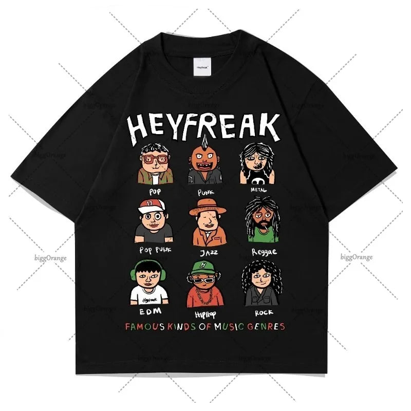 Cartoon Pattern Loose Casual T-Shirt