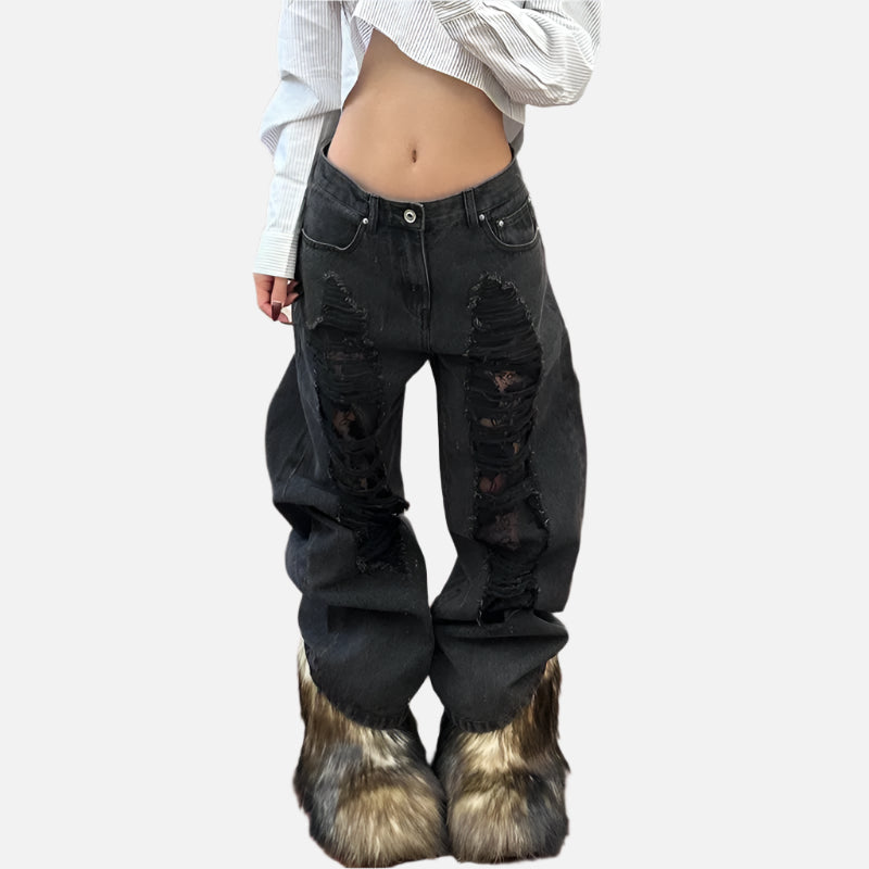 Vintage Black High Waisted Denim Jeans